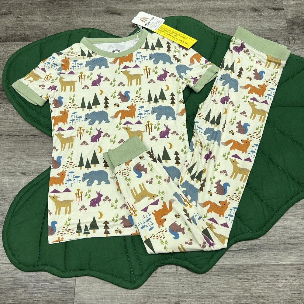 Emerson and Friends Bamboo 8/9 Forest Friends Animals Long Sleeve Pajama Pants